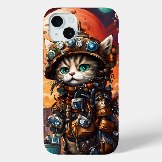 スティームパンク猫I Case-Mate iPhoneケース (裏面)