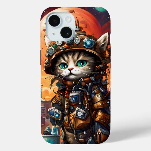 スティームパンク猫I Case-Mate iPhoneケース (裏面)
