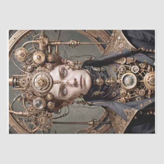 スティームパンク皇后エレノア – Decopage - 薄葉紙 (正面)