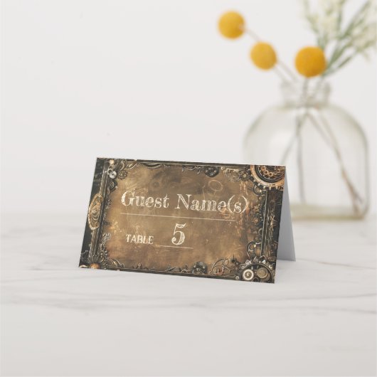 スティームパンク結婚ノワール事件 プレイスカード (正面)