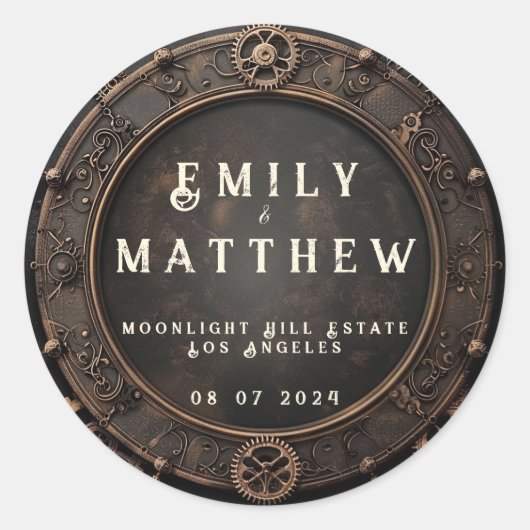 スティームパンク結婚ノワール事件 ラウンドシール (正面)