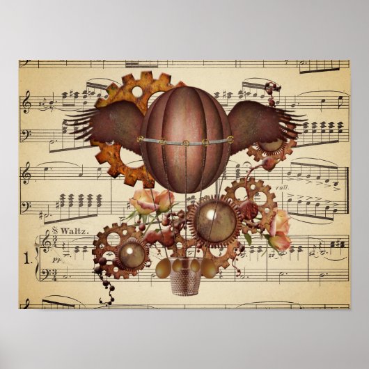 スティームパンク翼ホットエアバルーン ポスター (正面)