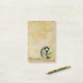 スティームパンク翼鍵とCogホイールのポストイット注記 ポストイット (デスク上)