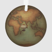 スティームパンク航空ビクトリアン旅行新しいマップ オーナメント (裏面)