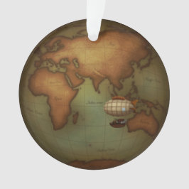 スティームパンク航空ビクトリアン旅行新しいマップ オーナメント