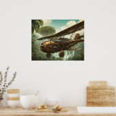 スティームパンク航空 – アートプリント ポスター (キッチン)