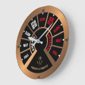 スティームパンク船のテレグラフチャドバーンテンプレート ラージ壁時計 (傾斜)