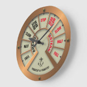 スティームパンク船のテレグラフチャドバーンテンプレート ラージ壁時計 (傾斜)