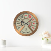 スティームパンク船のテレグラフチャドバーンテンプレート ラージ壁時計 (ホーム)