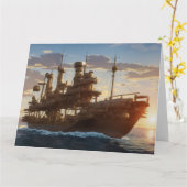 スティームパンク船アットシー カード (黄色い花)