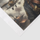 スティームパンク英語のブルドッグ陸軍飛行士 薄葉紙 (詳細)