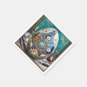 スティームパンク華美イースターブルー卵 スタンダードカクテルナプキン (角)