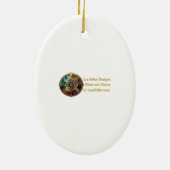 スティームパンク華美イースターブルー卵 セラミックオーナメント (裏面)