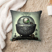 スティームパンク華美カルドロンと魔法アイテムを緑に クッション (ブランケット)