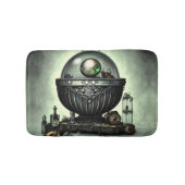 スティームパンク華美カルドロンと魔法アイテムを緑に バスマット (正面)