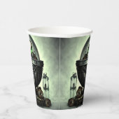 スティームパンク華美カルドロンと魔法アイテムを緑に 紙コップ (右)