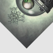 スティームパンク華美カルドロンと魔法アイテムを緑に 薄葉紙 (詳細)