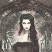 スティームパンク落ちたエンジェル |ダークアート シール (正面)