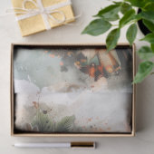 スティームパンク蝶花模様とギアデコページ 薄葉紙 (ギフト)