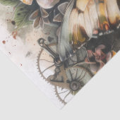 スティームパンク蝶花模様とギアデコページ 薄葉紙 (詳細)