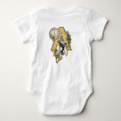 スティームパンク誕生日レターA ベビーボディスーツ (裏面)