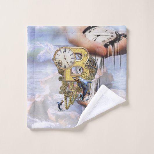 スティームパンク誕生日レターB バスタオルセット (ウォッシュタオル)