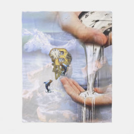 スティームパンク誕生日レターB フリースブランケット