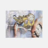 スティームパンク誕生日レターB フリースブランケット (正面(横))