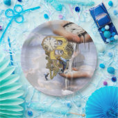 スティームパンク誕生日レターB ペーパープレート (パーティー)