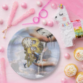 スティームパンク誕生日レターB ペーパープレート (パーティー)