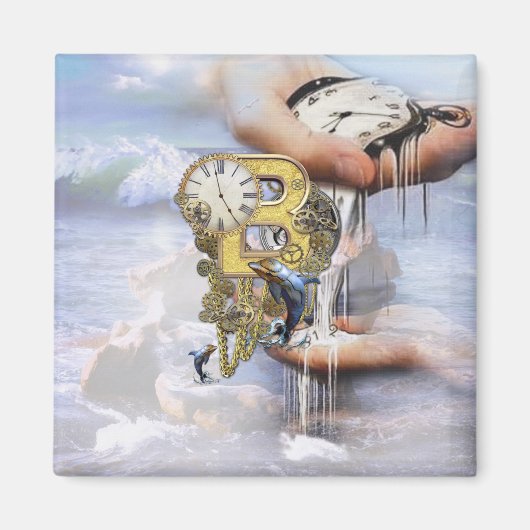 スティームパンク誕生日レターB マグネット (正面)