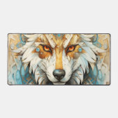 スティームパンク赤と白狼 デスクマット (正面)