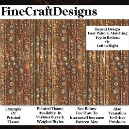 スティームパンク錆びたブロンズ模様BN5デコページ 薄葉紙