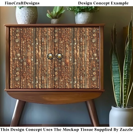 スティームパンク錆びたブロンズ模様BN5デコページ 薄葉紙