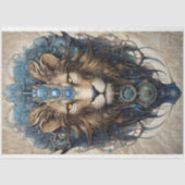 スティームパンク雄ライオンのデコページ紙 薄葉紙 (正面)