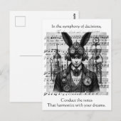 スティームパンク音楽マン ポストカード (正面/裏面)