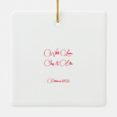 スティームパンク2ハートクリスマス セラミックオーナメント (裏面)