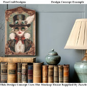 スティームパンク/アールヌーボー女性，金ゴールドCM8デコページ 薄葉紙