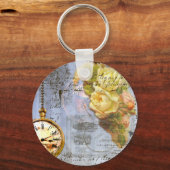 スティームパンク&イエローローズ キーホルダー (正面)