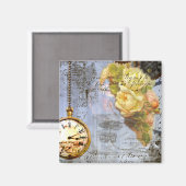 スティームパンク&イエローローズ マグネット (正面/裏面)