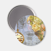スティームパンク&イエローローズ マグネット (正面/裏面)