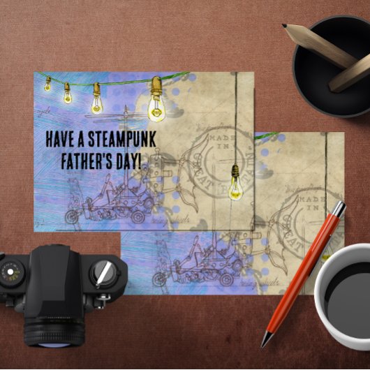 スティームパンク・エジソンが父の日に灯る シーズンカード