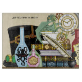 スティームパンク・ドラゴンのポションズ・ブックス カッティングボード (正面)