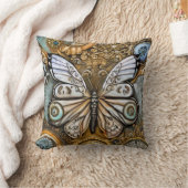 スティームパンク・バタフライ クッション (ブランケット)