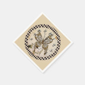 スティームパンク・バタフライ スタンダードカクテルナプキン (角)