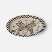 スティームパンク・バタフライ ペーパープレート (アングル)