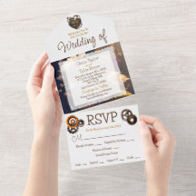 スティームパンク、花と羽結婚の