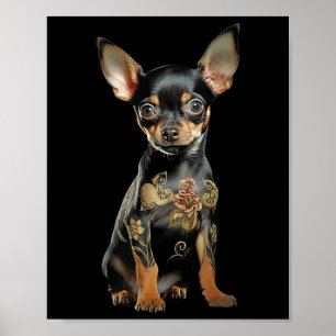 スティームパンクChihuahuaインクタートアートタトゥーアーティストパップ ポスター