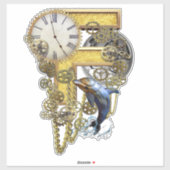 スティームパンクF彫刻ステッカー シール (シート)