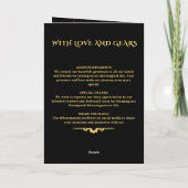 スティームパンクVintageウェディングプログラム プログラム (裏面)